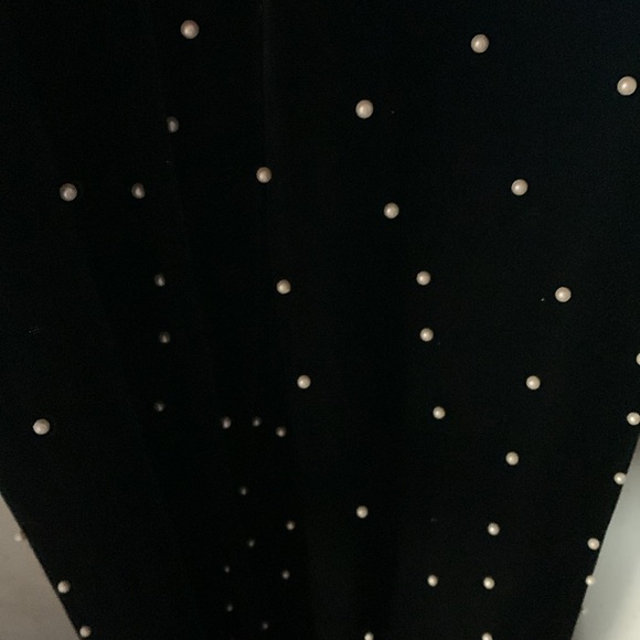 EVA FRANCO brewster jumpsuit in black velvet pearl sizes 4,8 - Picture 7 of 9